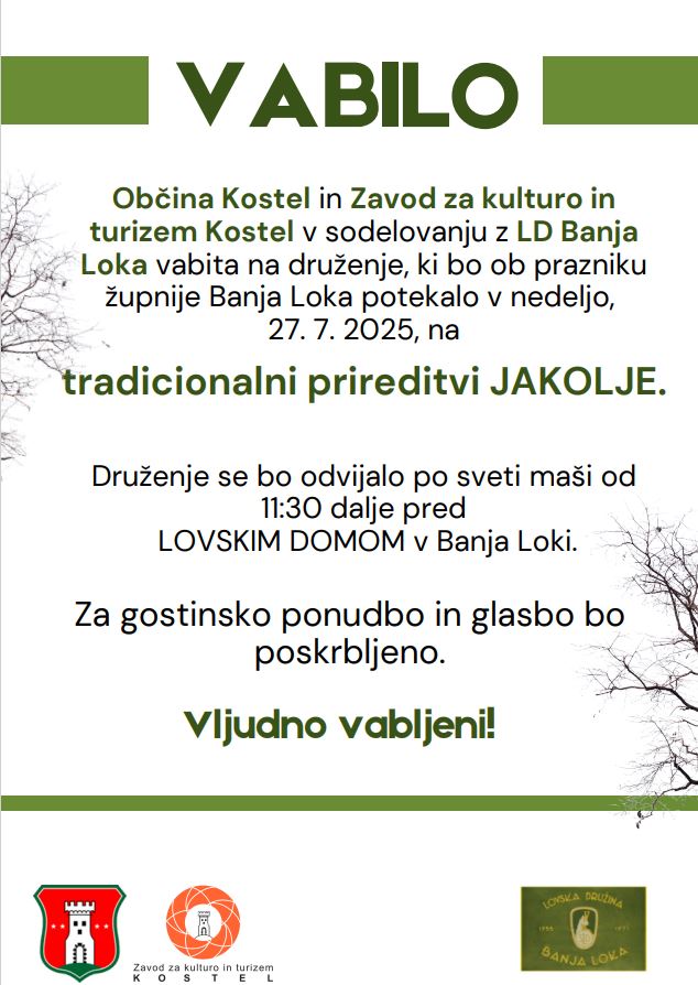 Jakolje vabilo - plakat